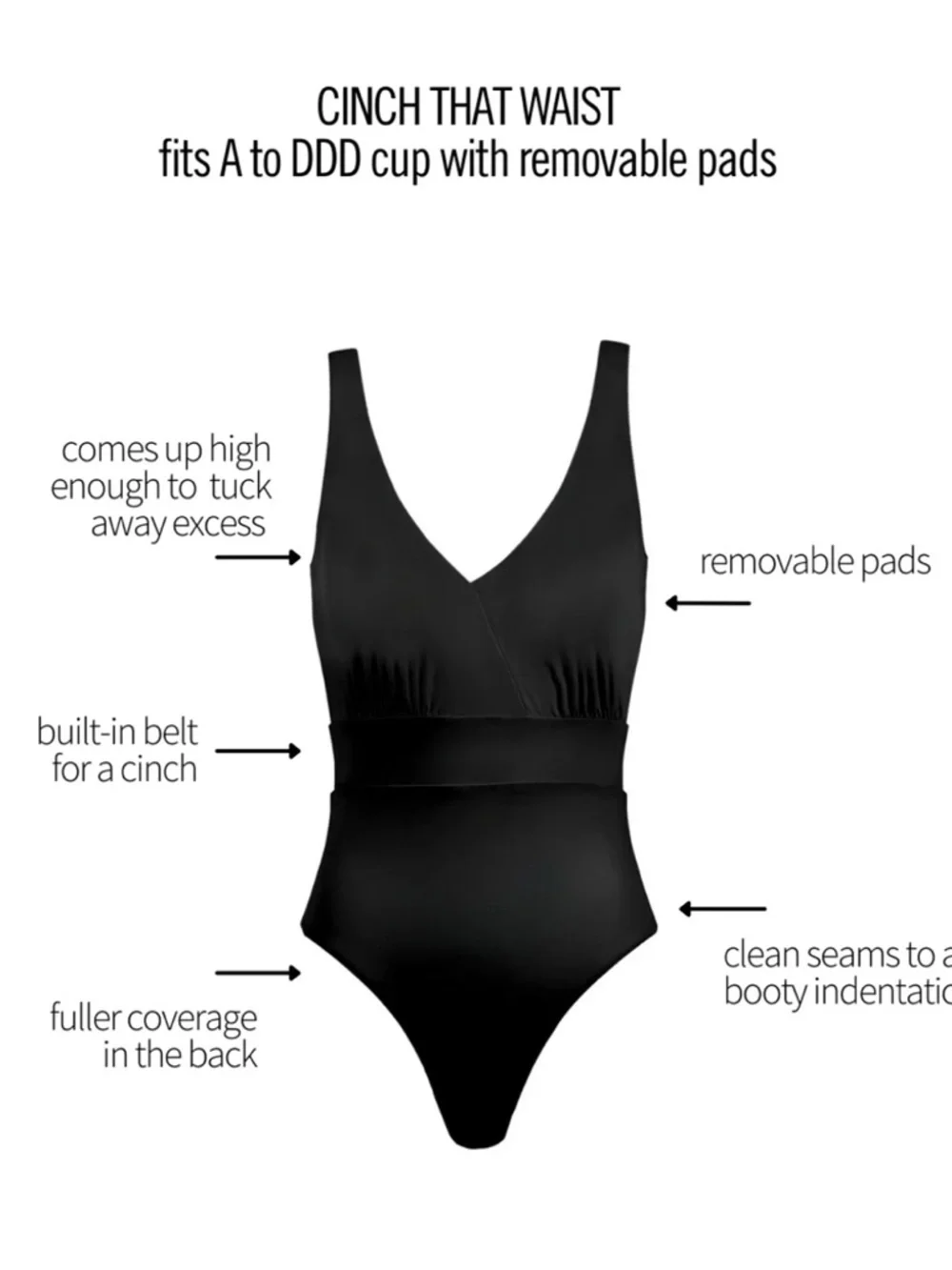 BROMELIA TRANCOSO PADDED ONE-PIECE Small black